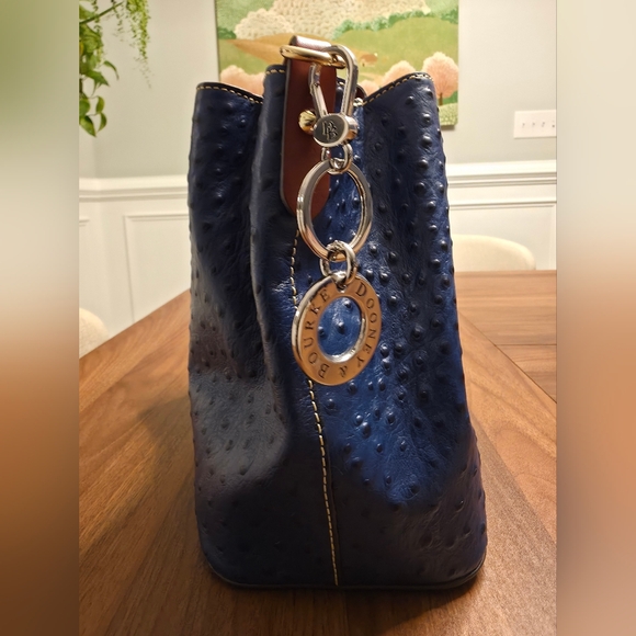 Dooney & Bourke - Ostrich Brenna Leather Tote - Like New - Picture 5 of 8